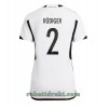 Tyskland Antonio Rudiger 2 Hjemme VM 2022 - Dame Fotballdrakt
